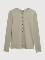 Rib Button Longsleeve Light Sage | ARMEDANGELS