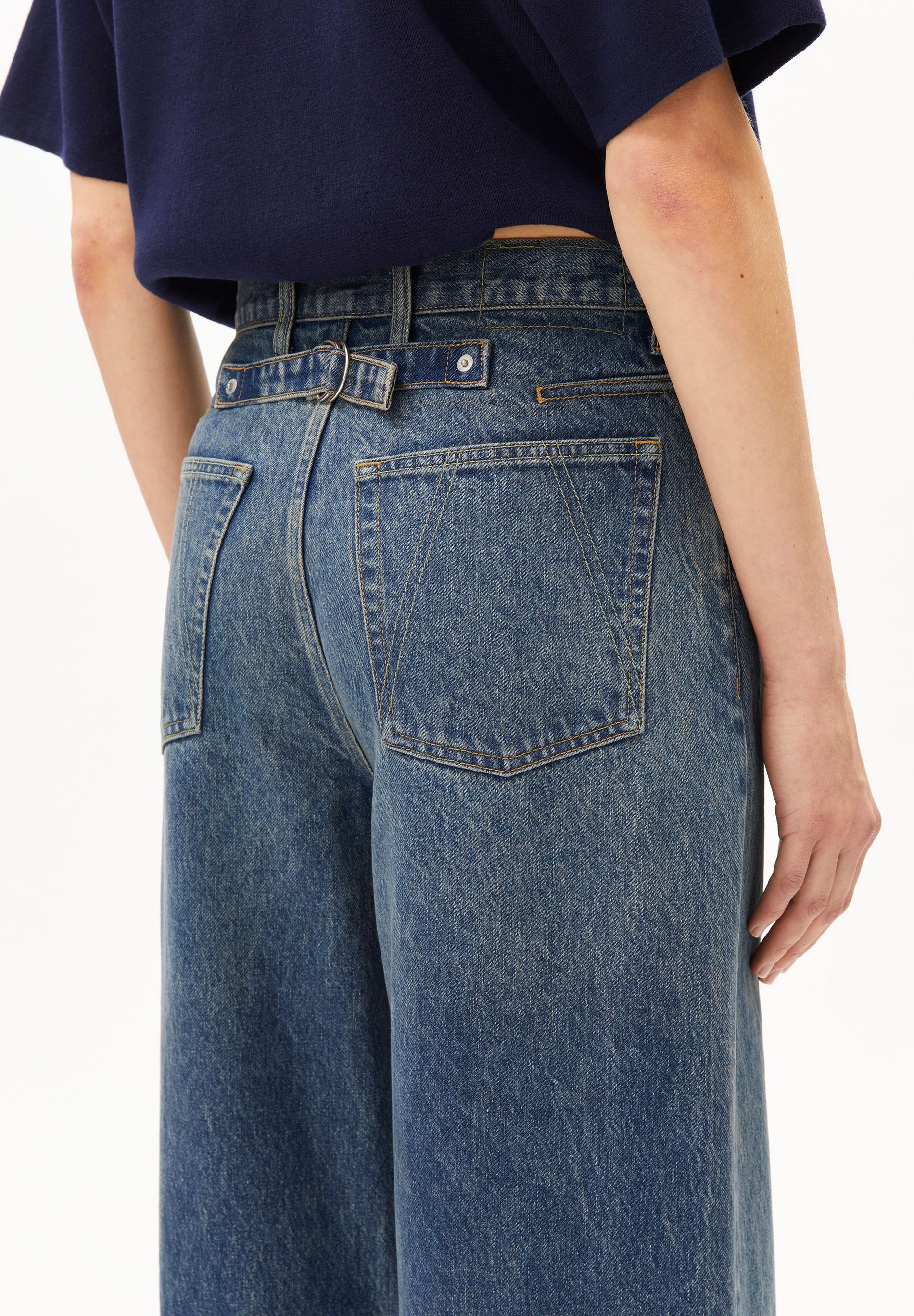 Athenaas High Waist Wide Jean Ligure | ARMEDANGELS