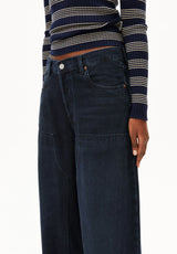 Aalthea Mid Waist Barrel Jean Fluid Ink | ARMEDANGELS