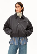Padded Cotton Iconic A Jacket Dark Steel | ARMEDANGELS