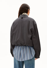 Padded Cotton Iconic A Jacket Dark Steel | ARMEDANGELS