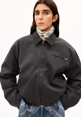 Padded Cotton Iconic A Jacket Dark Steel | ARMEDANGELS