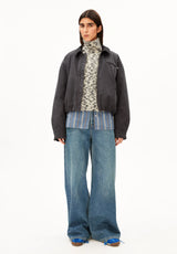 Padded Cotton Iconic A Jacket Dark Steel | ARMEDANGELS