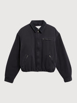 Padded Cotton Iconic A Jacket Dark Steel | ARMEDANGELS