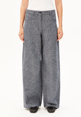 Tweed Barrel Trousers Mid Grey Melange Oatmlik | ARMEDANGELS
