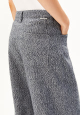 Tweed Barrel Trousers Mid Grey Melange Oatmlik | ARMEDANGELS