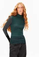 Alaania Patch Knit Sweater Midnight Reef | ARMEDANGELS