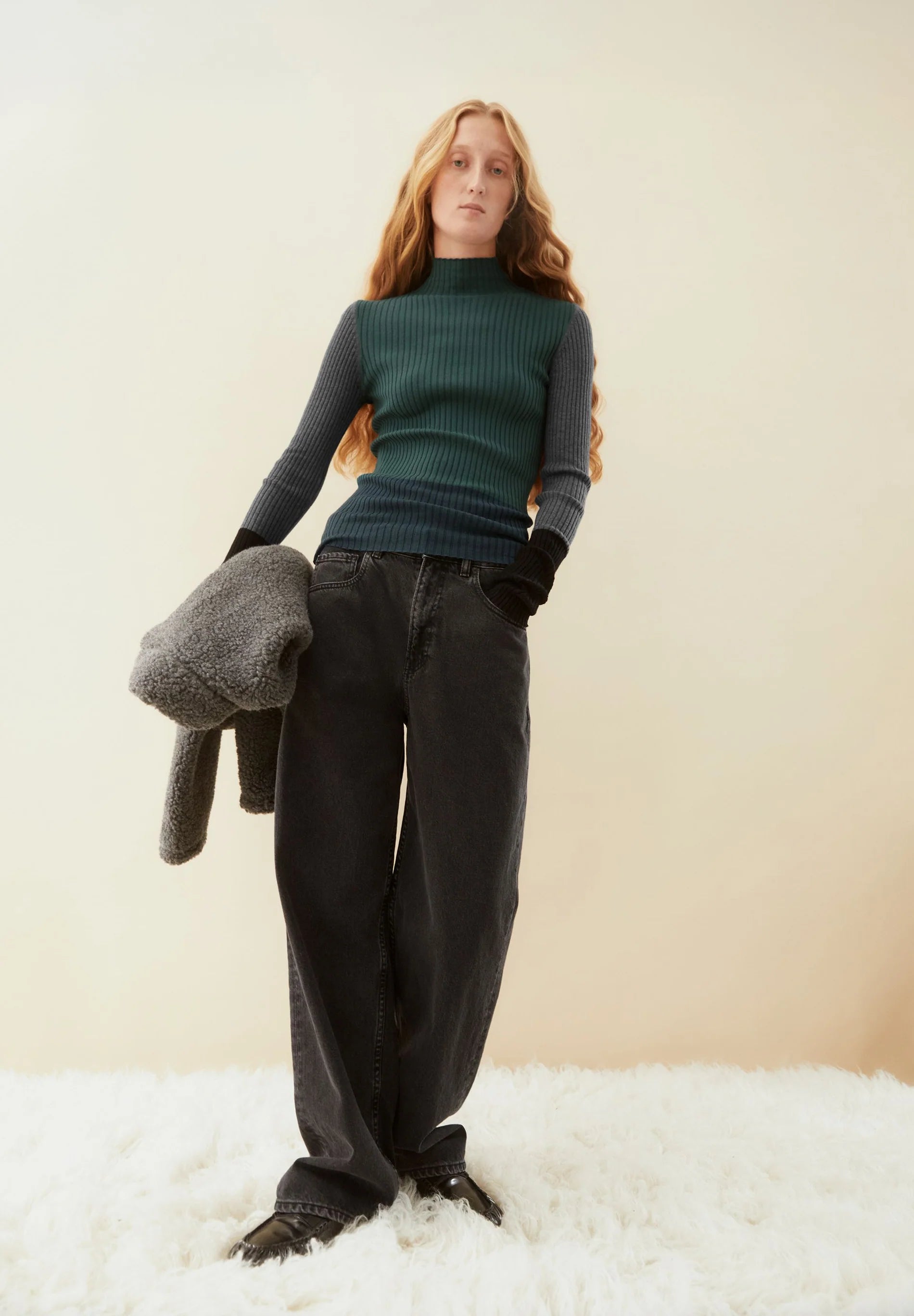 Alaania Patch Knit Sweater Midnight Reef | ARMEDANGELS