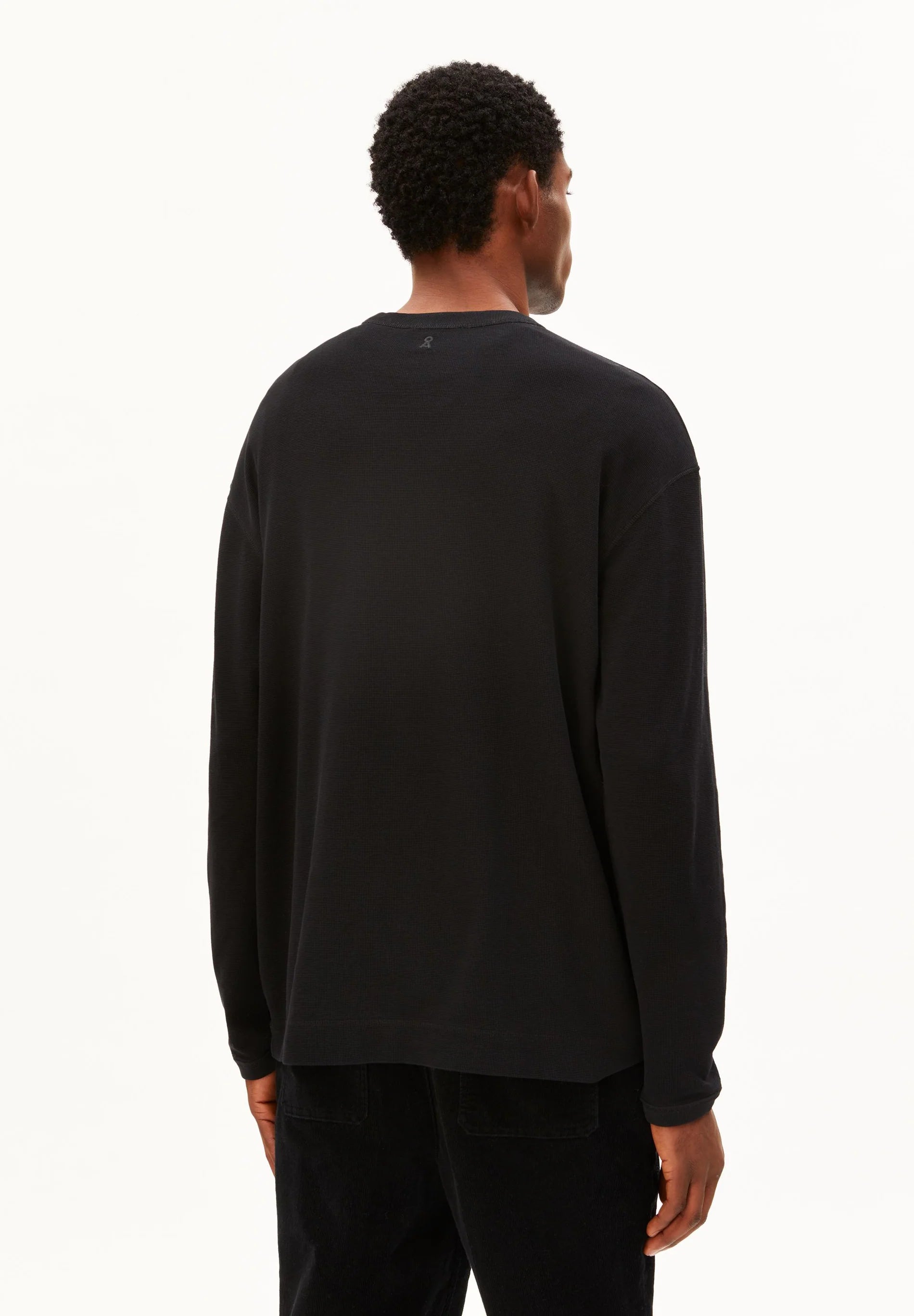 Maarkos Waffle Longsleeve Black | ARMEDANGELS