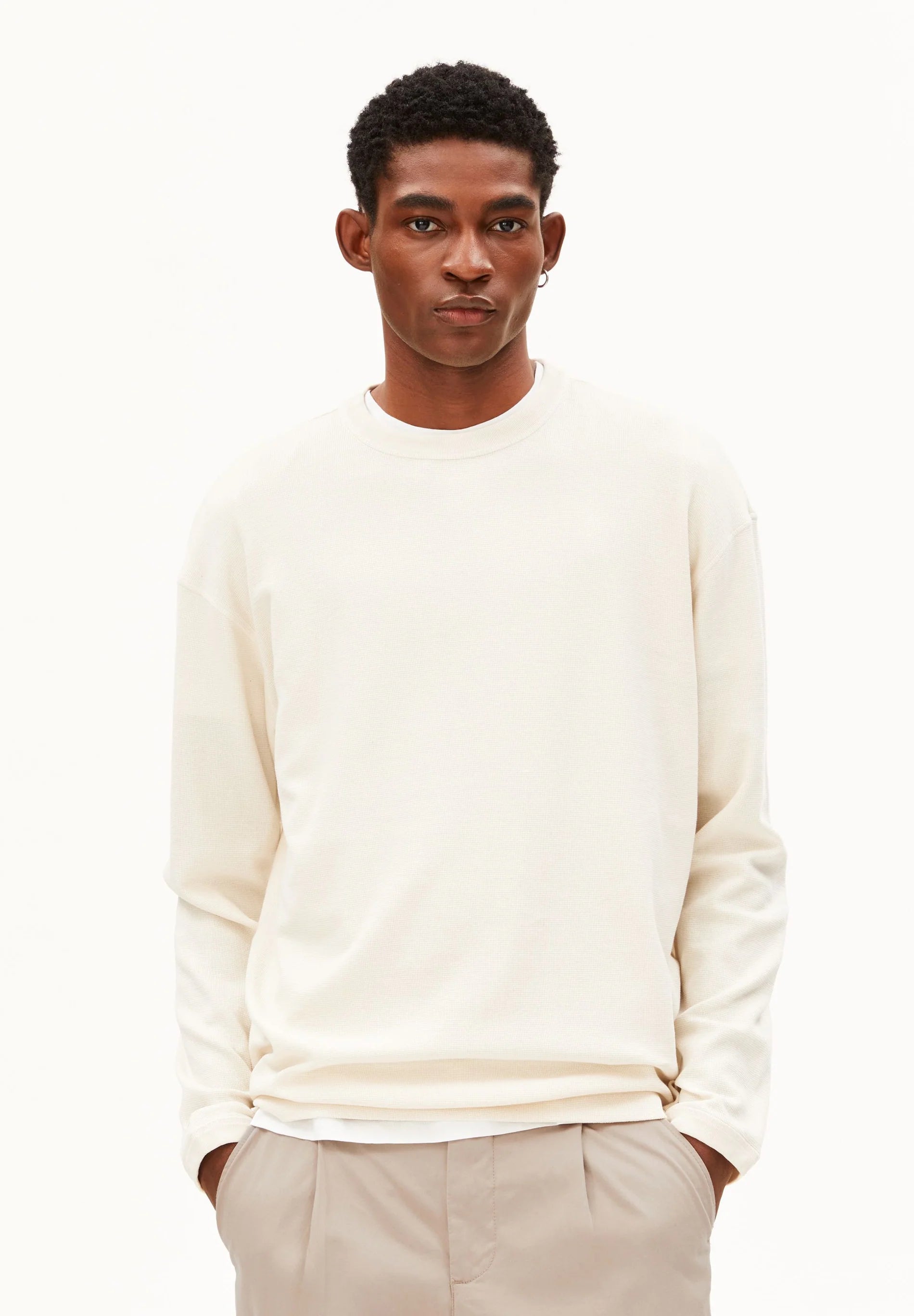 Maarkos Waffle Longsleeve Pure | ARMEDANGELS