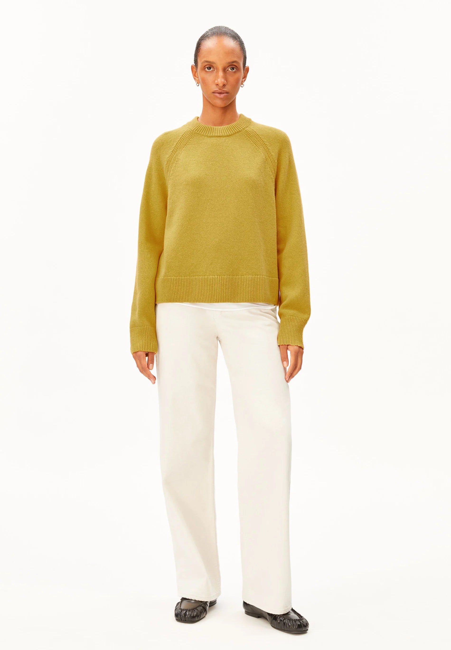 Wool Knit Sweater Mosslace | ARMEDANGELS