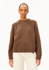 Wool Knit Sweater Claystone Melange | ARMEDANGELS