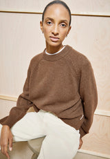 Wool Knit Sweater Claystone Melange | ARMEDANGELS