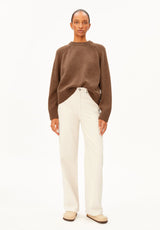 Wool Knit Sweater Claystone Melange | ARMEDANGELS