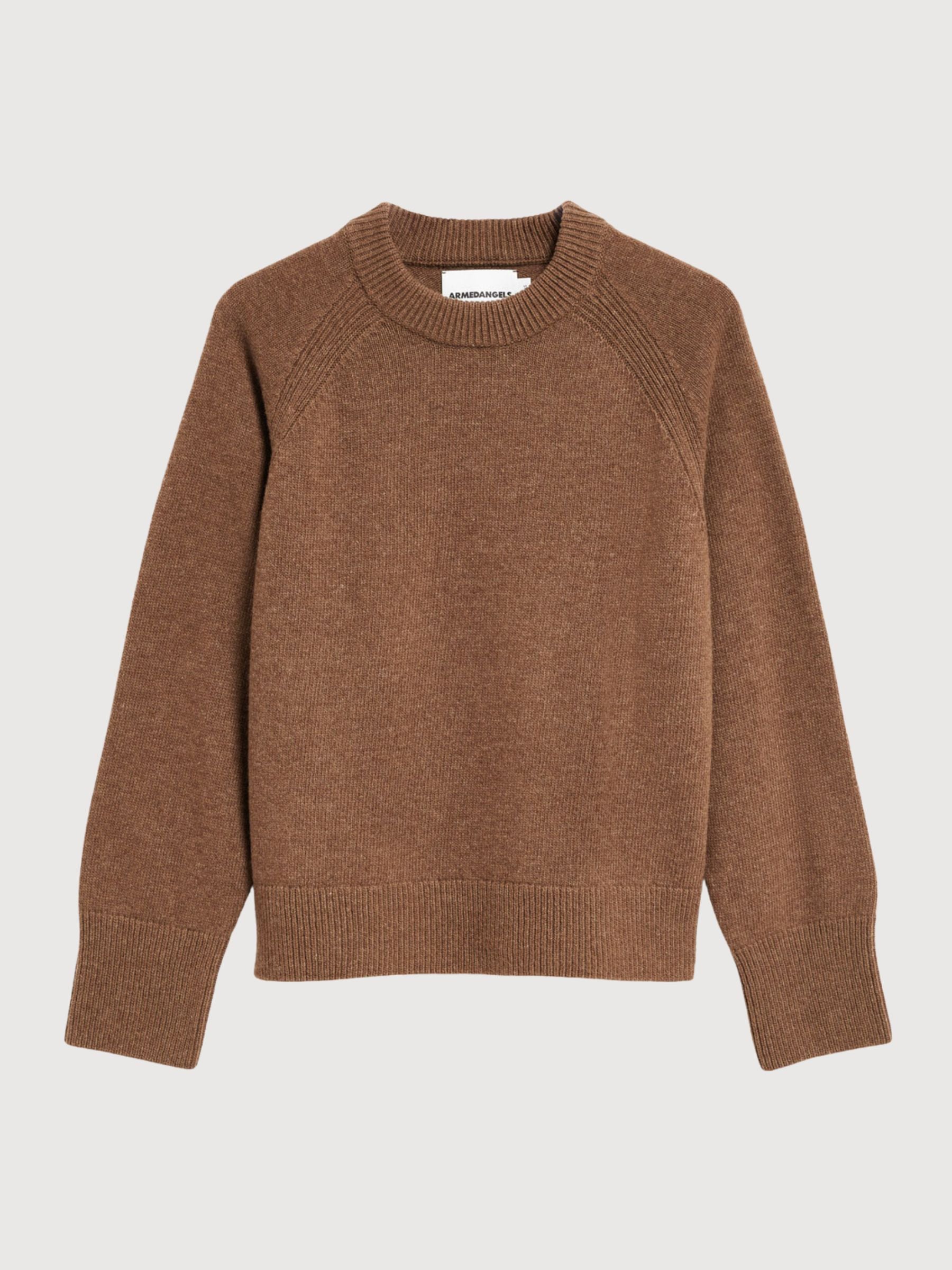 Wool Knit Sweater Claystone Melange | ARMEDANGELS