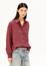 Efinaraa Flannel Blouse Velvet Ember | ARMEDANGELS