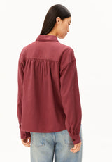 Efinaraa Flannel Blouse Velvet Ember | ARMEDANGELS