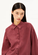 Efinaraa Flannel Blouse Velvet Ember | ARMEDANGELS
