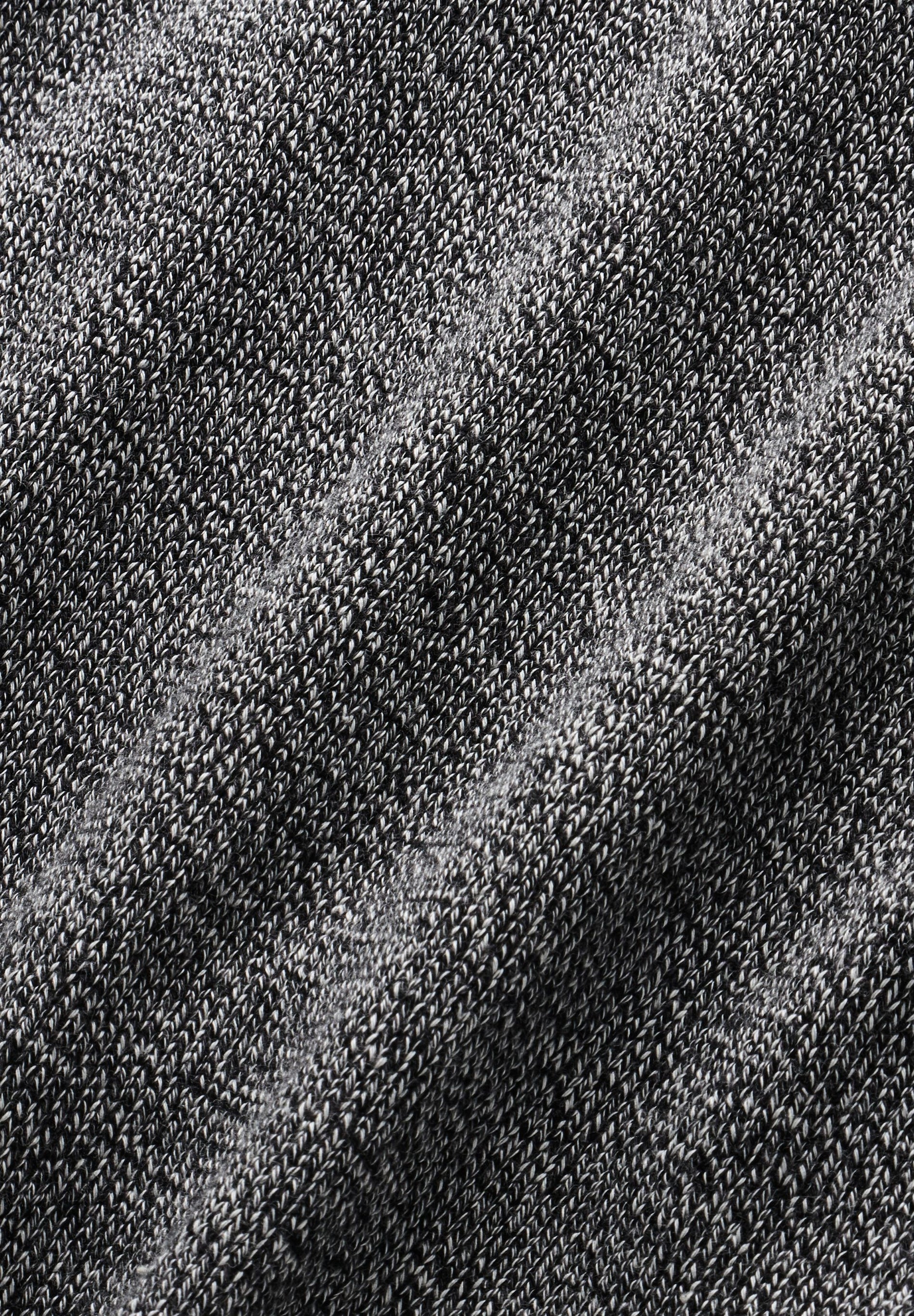 Mouline Longsleeve Knit Polo Black Oatmilk | ARMEDANGELS