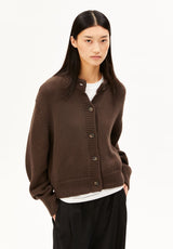Winter Cotton Knit Cardigan Claystone | ARMEDANGELS