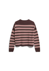 Merinaa Striped Knit Sweater Claystone Velvet Ember | ARMEDANGELS