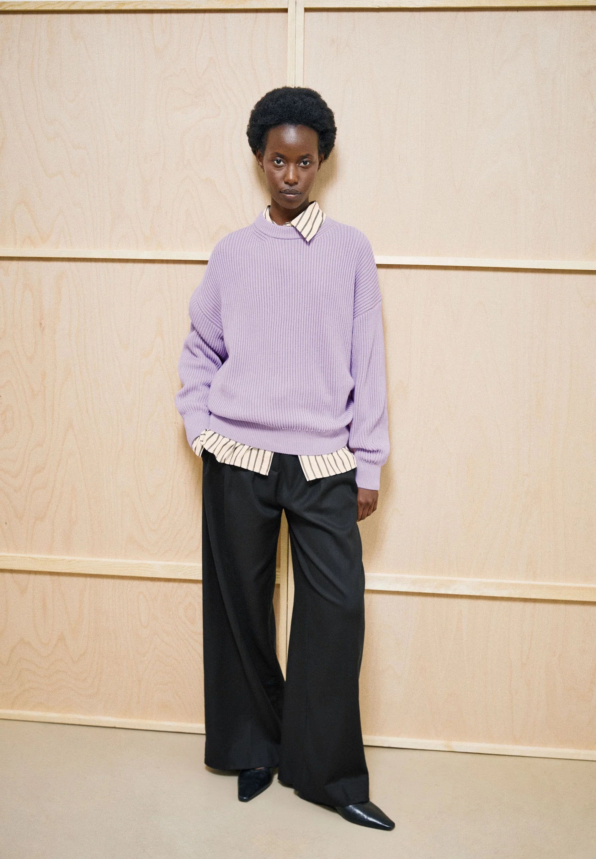 Vanise Rib Knit Sweater Moonlit Lilac Dark Moonlit Lilac | ARMEDANGELS