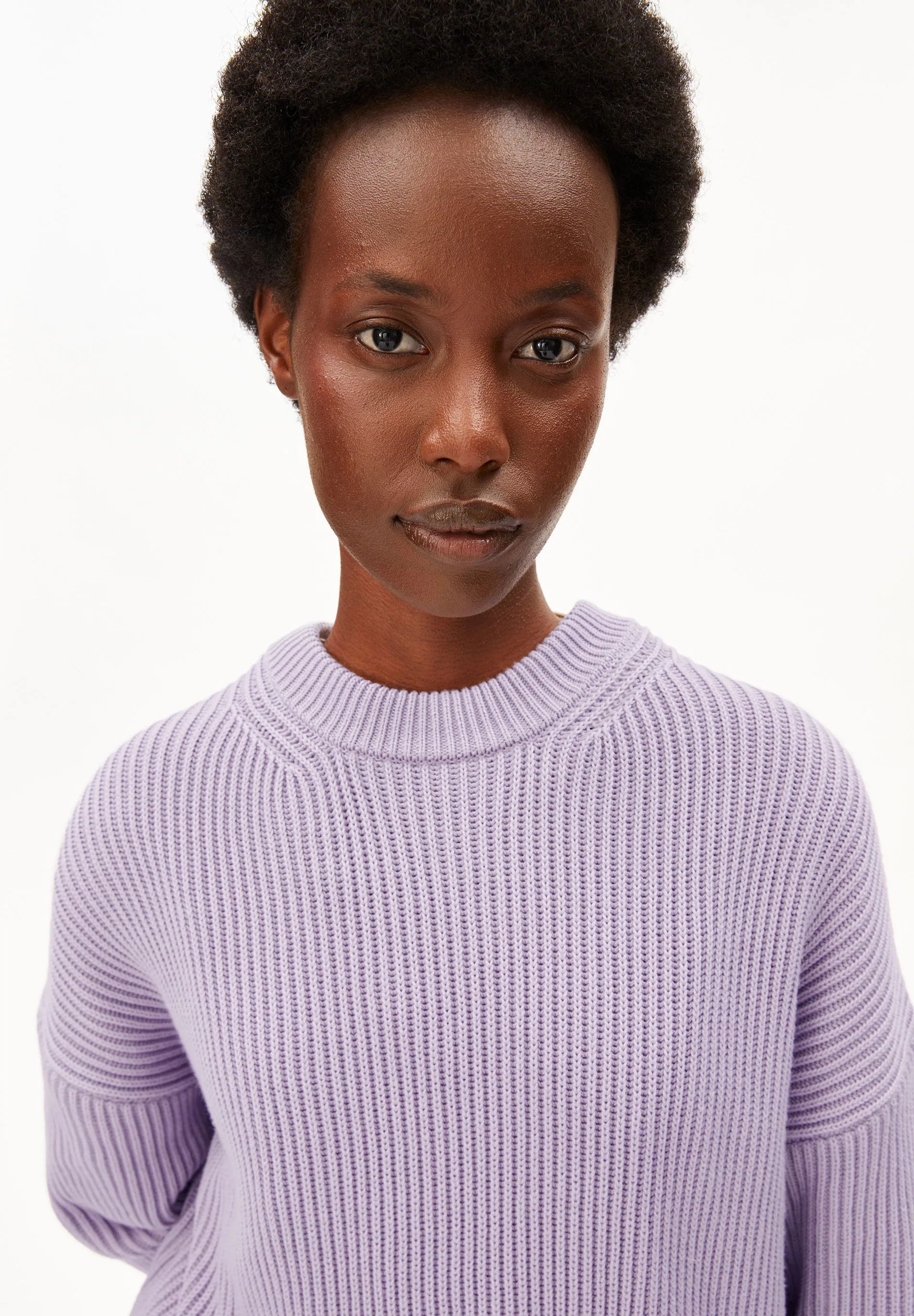 Vanise Rib Knit Sweater Moonlit Lilac Dark Moonlit Lilac | ARMEDANGELS