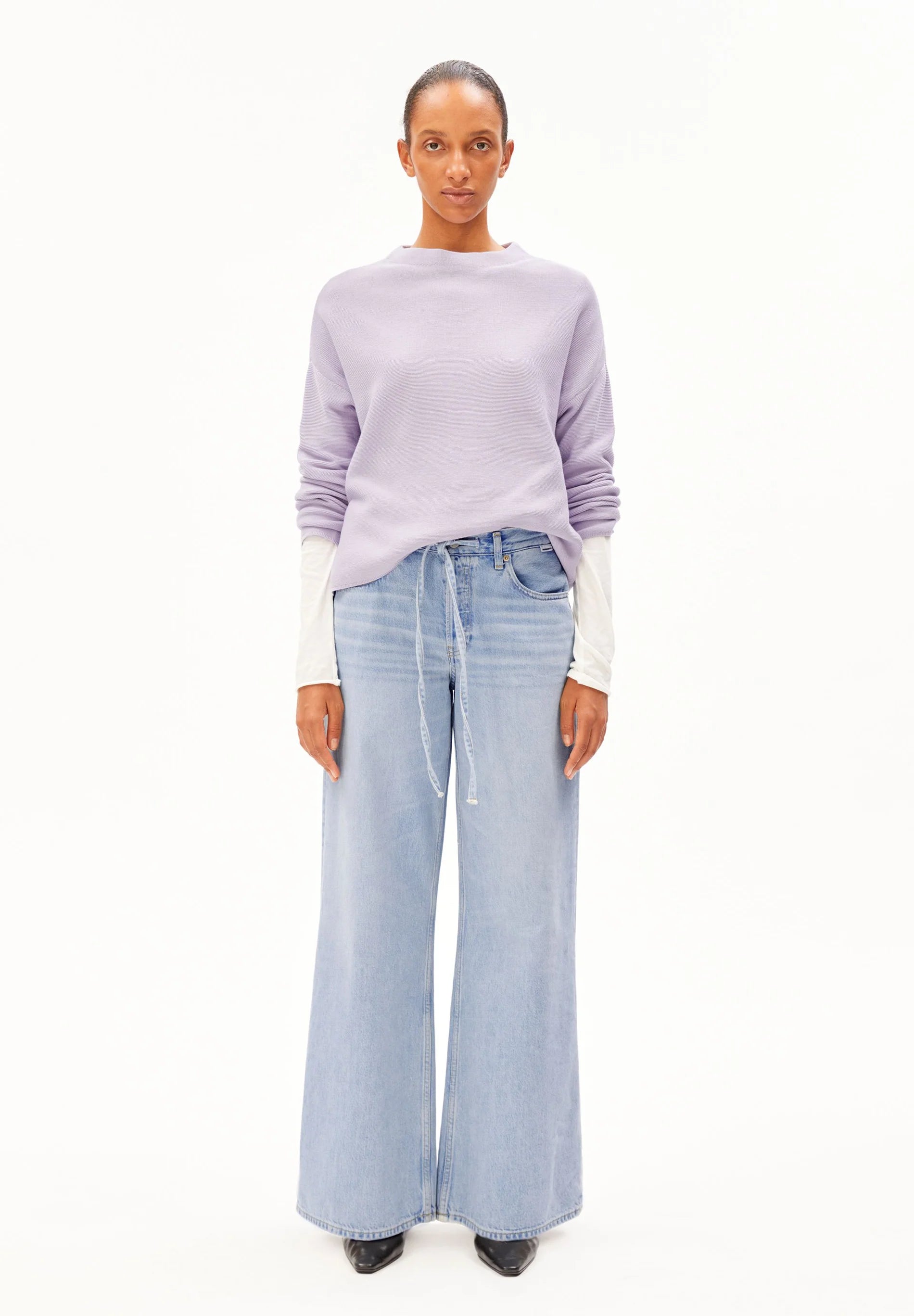 Merinaa Links Links Sweater Moonlit Lilac | ARMEDANGELS