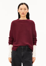 Merinaa Links Links Sweater Velvet Red | ARMEDANGELS