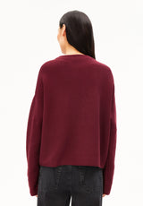 Merinaa Links Links Sweater Velvet Red | ARMEDANGELS
