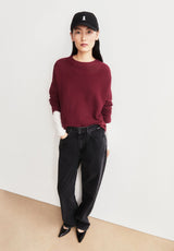 Merinaa Links Links Sweater Velvet Red | ARMEDANGELS
