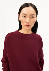 Merinaa Links Links Sweater Velvet Red | ARMEDANGELS