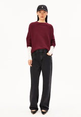 Merinaa Links Links Sweater Velvet Red | ARMEDANGELS