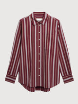 Stripe Wide Blouse Velvet red Amberwood | ARMEDANGELS