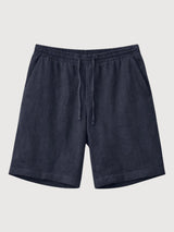 Shorts Linen Pull-On Man Ink Blue | Mazine