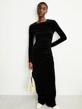Dress Addaja Velvet Black | Armedangels