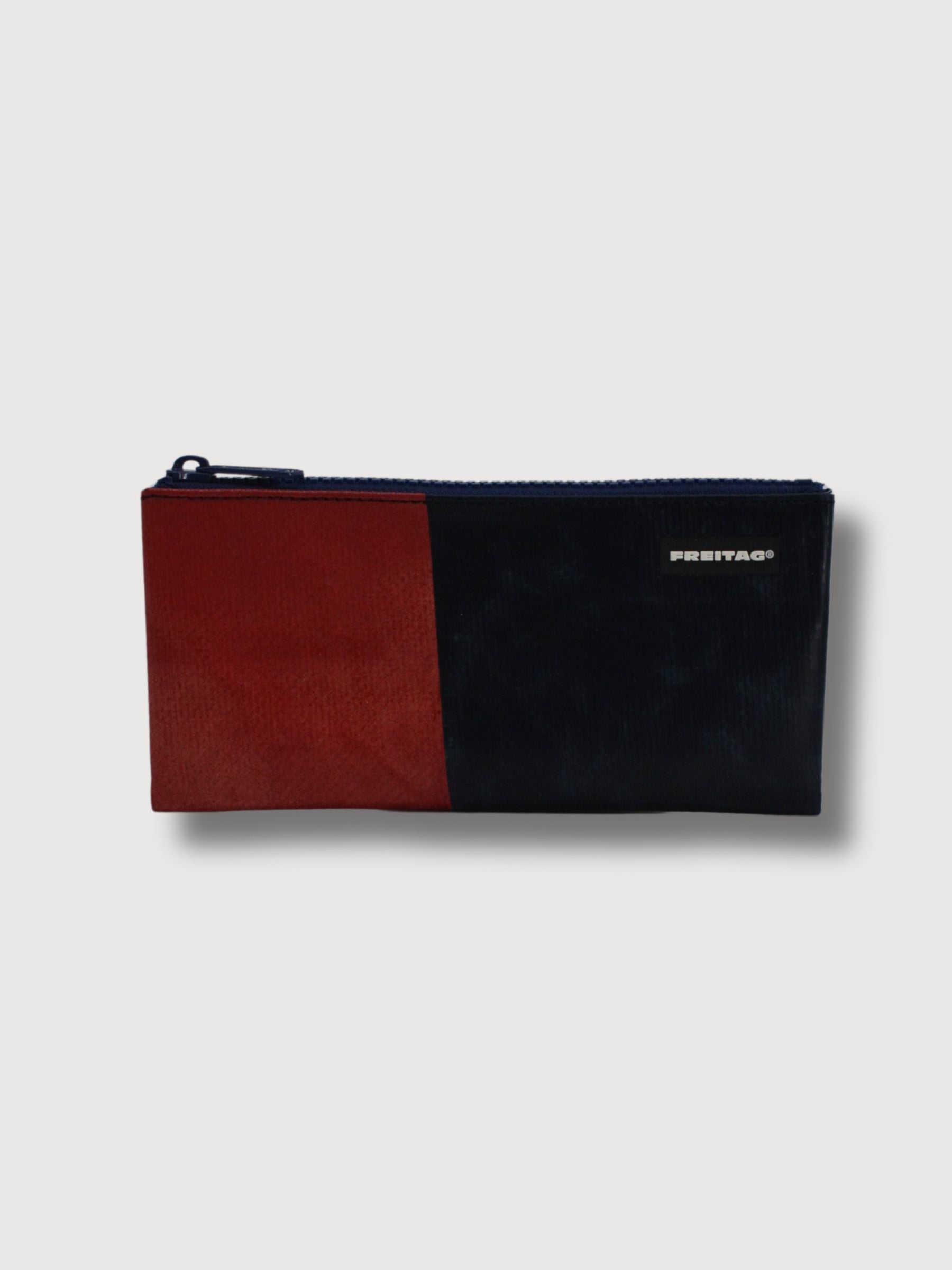 Pouch F06 Serena Black and Red In Used Truck Tarps | Freitag