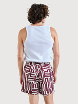 Shorts Essingen Lines & Sticks Fig Red | Dedicated