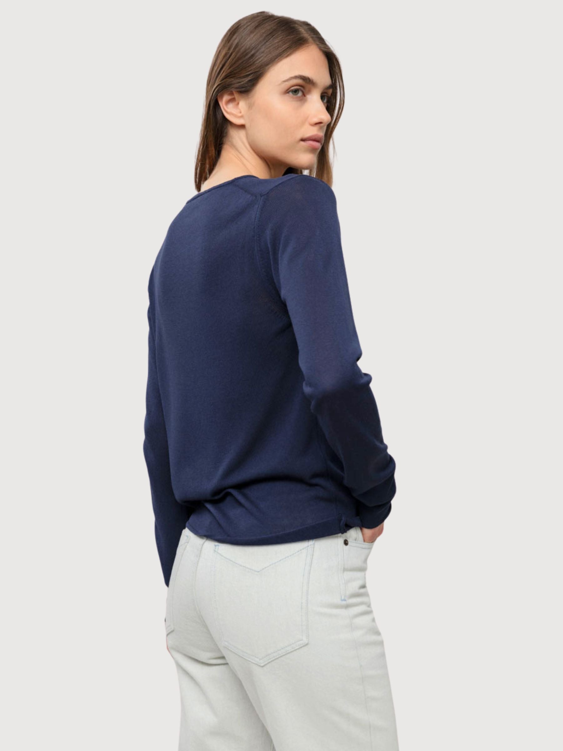 Cardigan Vanessa Woman Blue Mora Viscose | Rifo