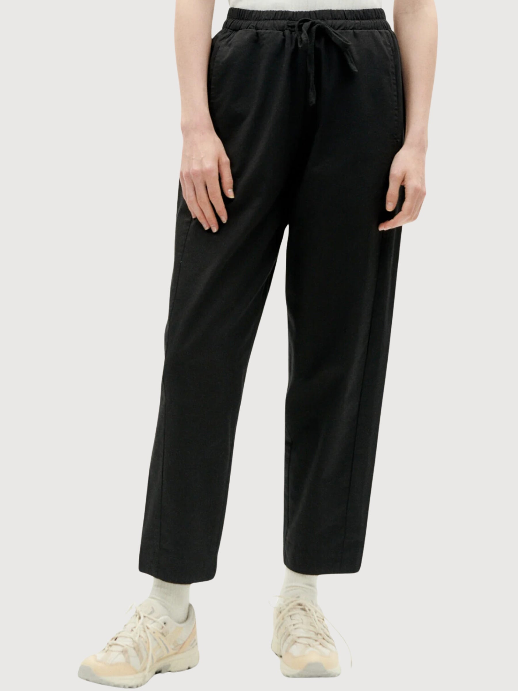 Pantalone Esther Nero Cotone organico | Thinking Mu