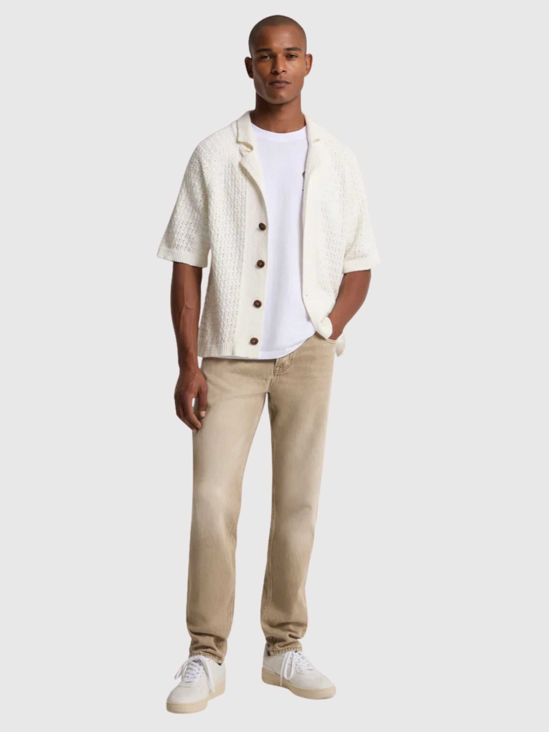 Jean Sushan Man Retro Beige Worn | Kings Of Indigo