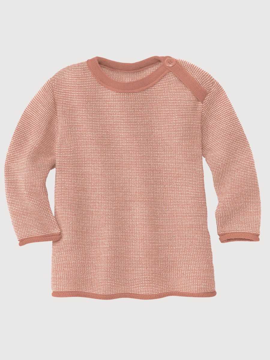Sweatshirt Melange Pink in wool | Disana