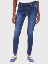Jeans tillaa x allungamento iris blu in cotone organico i armadi.