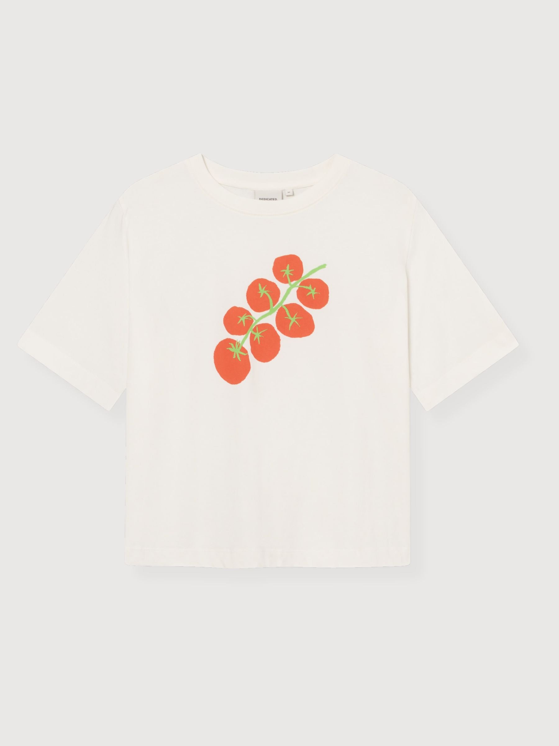 Tshirt Vadstena Tomato OffWhite Cotton | Dedicated