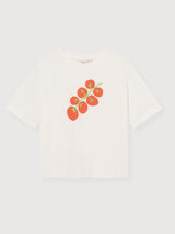Tshirt Vadstena Tomato OffWhite Cotton | Dedicated