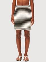 Stripe Knit Mini Skirt Undyed Black | Armedangels