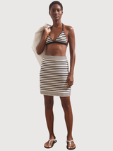 Stripe Knit Mini Skirt Undyed Black | Armedangels