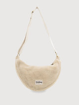 Half-moon bag Andrea Fur Beige | Hindbag