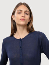 Cardigan Vanessa Woman Blue Mora Viscose | Rifo