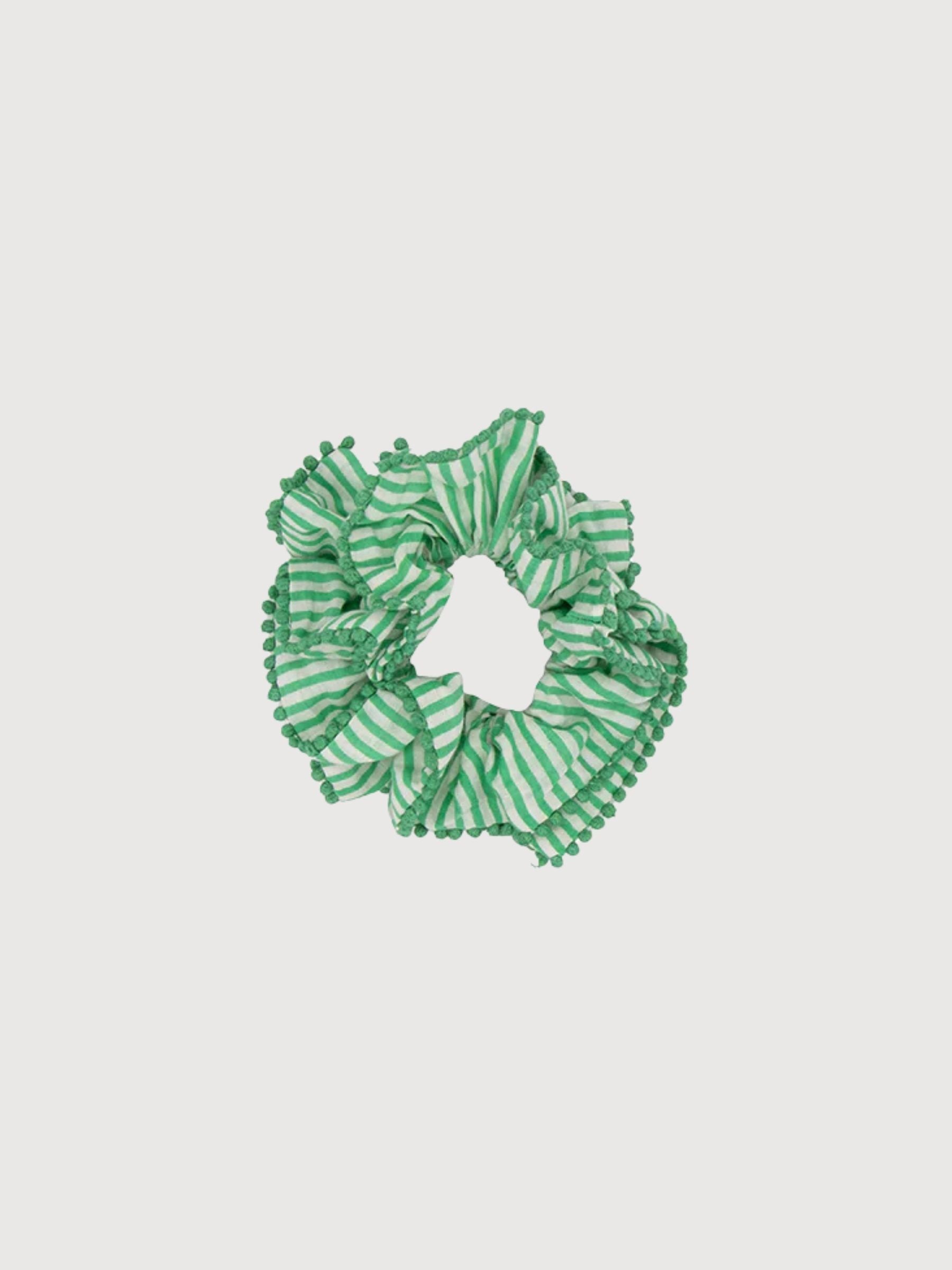Scrunchies Chouchous Rayures Vert | Hindbag